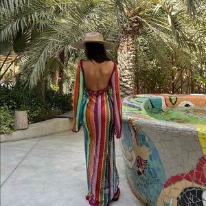Never worn multi coloured long dress